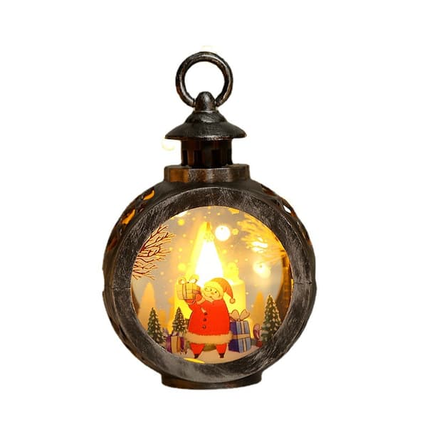 Christmas Home Decor Santa Claus Snowman LED Wind Lantern Christmas