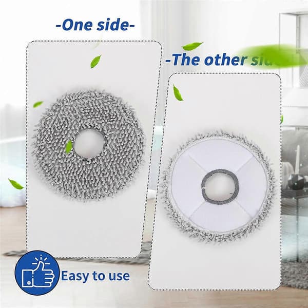 10-pakke Mopper for Dreame/Xiaomi X10+ Robotstøvsuger, Vaskbare