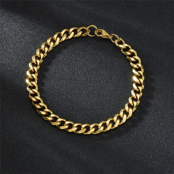 LETAPI mote rustfritt stål panserkjede armbånd for menn kvinner Hip Hop par unisex håndleddssmykker gavefest