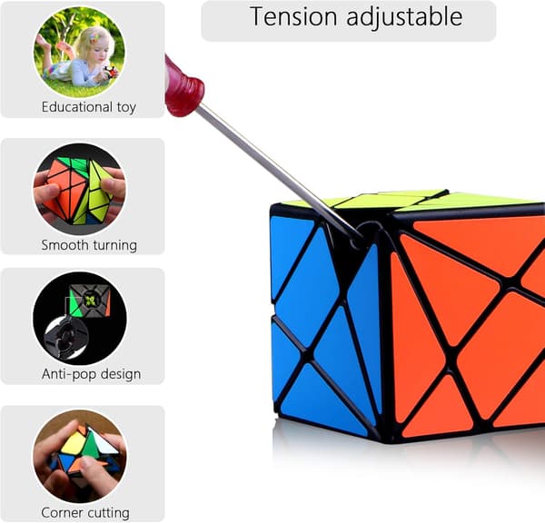 Transformers Rubiks kub 3D-pussel Twist Brain Teasers leksak julstrumpa (svart)