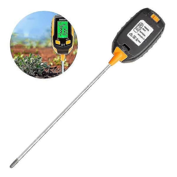 Soil pH Meter 4-in-1 Soil Tester Moisture Digital Plant Thermometer Test Moisture Meter For Potted Plants Gardens Lawns