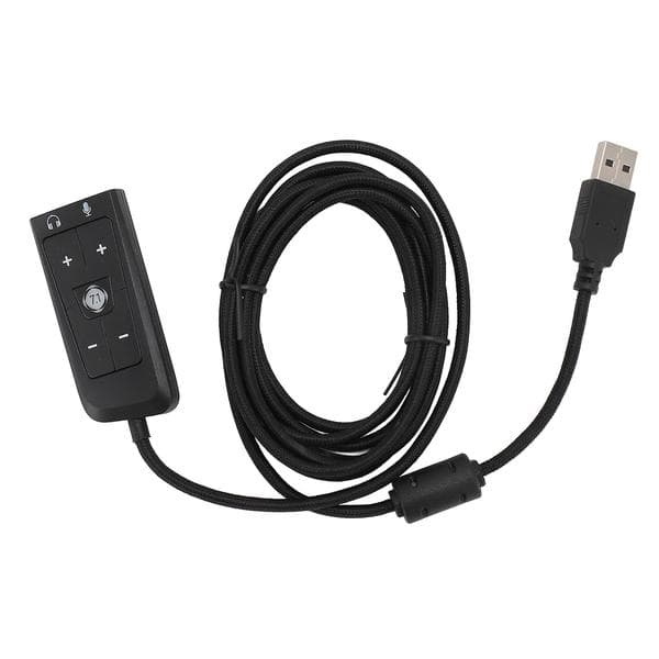 USB to 3.5mm Jack Audio Card Adapter with Headphone and Microphone Jacks for Kingston HyperX Cloud II