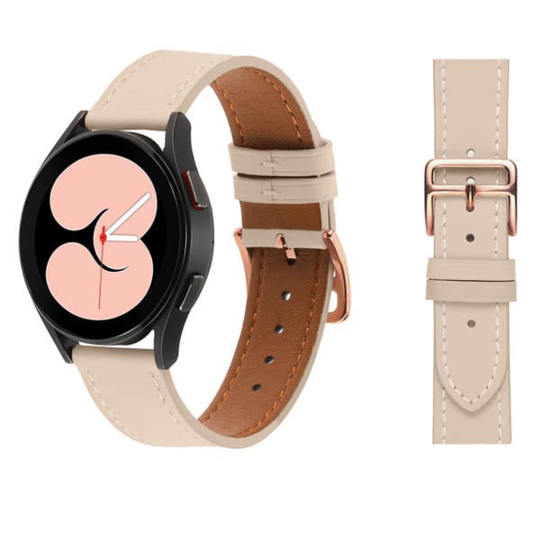 Klokkerem til Garmin Venu/sq/sq 2/2 Plus, 20 mm ekte kuskinn