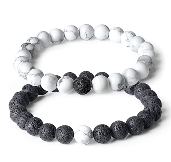 Stenbomb nubuck par armbånd seks rep
