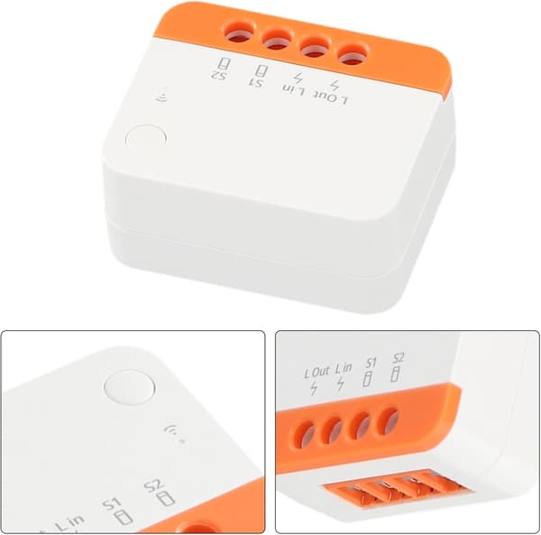 Smart APP stöder vippbrytare och tryckknapp - Switch ZBMINIL2 tvåvägsrelämodul kompatibel med röststyrningsbrytare (1 st) 1 st