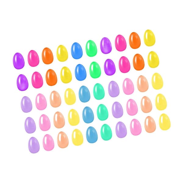 50 Pcs Fillable Easter Eggs Fun Empty Easter Eggs for Party Classroom Rewards
