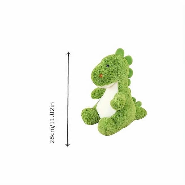Udstoppede dyr dinosaur siddende, julegave, søde plyslegetøj, dinosaurdukke grøn
