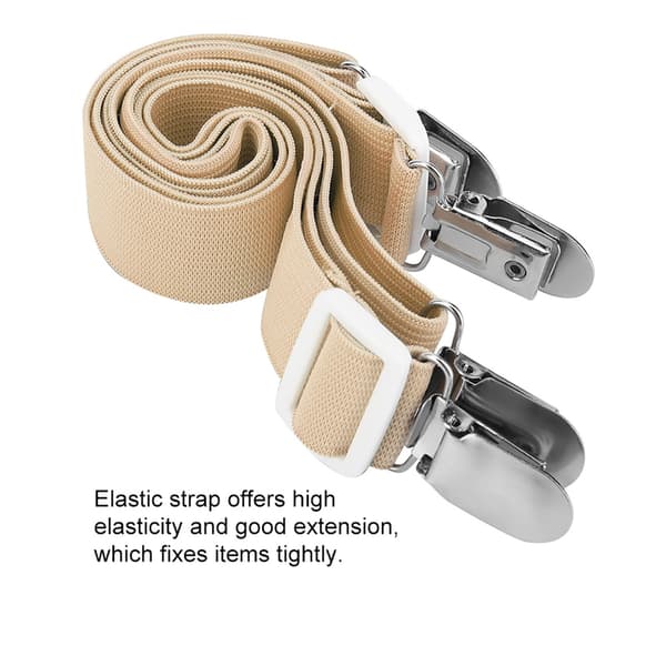 2 Pcs Multifunctional Sheet Holders, Non-slip Fasteners for Mattress (Khaki)