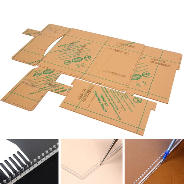 Clear Acrylic Notebook Bag Diary Book Case Pattern Template Stencil Leather Craft Tool