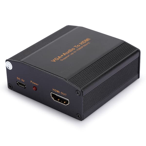 VGA+Audio til HDMI 1080P Bærbar Lydkonverteringsadapterudstyr