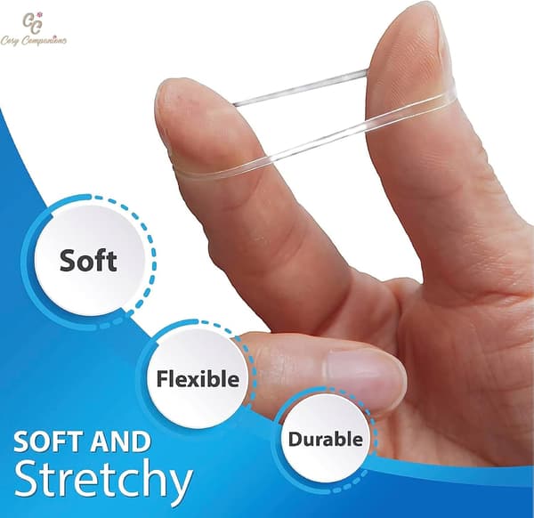 500 stk. elastikker, elastisk hårbånd, lille hårbånd, transparent hårbånd, hårelastik, transparent hårbånd, lille elastisk bånd Klar Clear