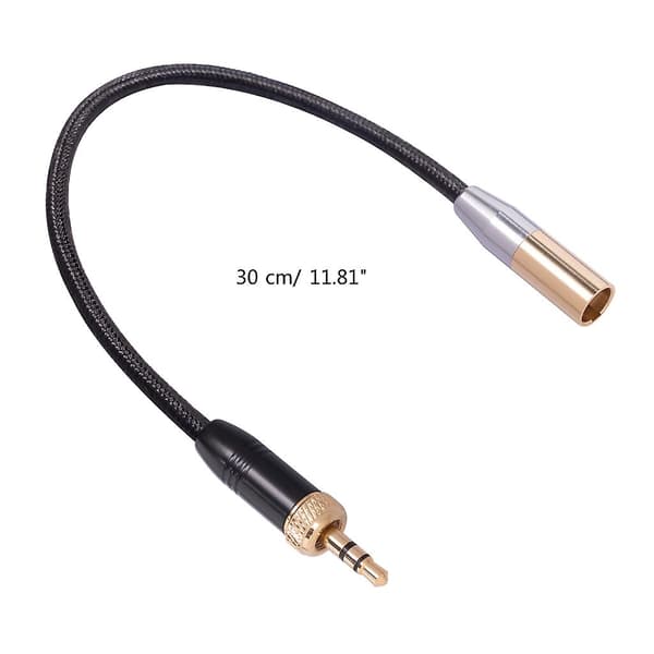 Mini XLR hann til 3,5 mm lydkontaktkabel, 3-pinners Mini XLR til 1/8\" TRS-kontaktkabel