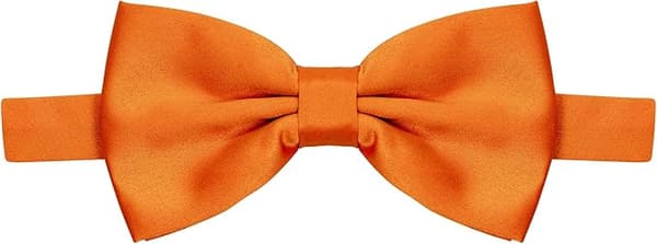 Bow Tie - Black Bow Tie - Bow Tie for Men - Bow Tie Men - Silk Look Orange orange