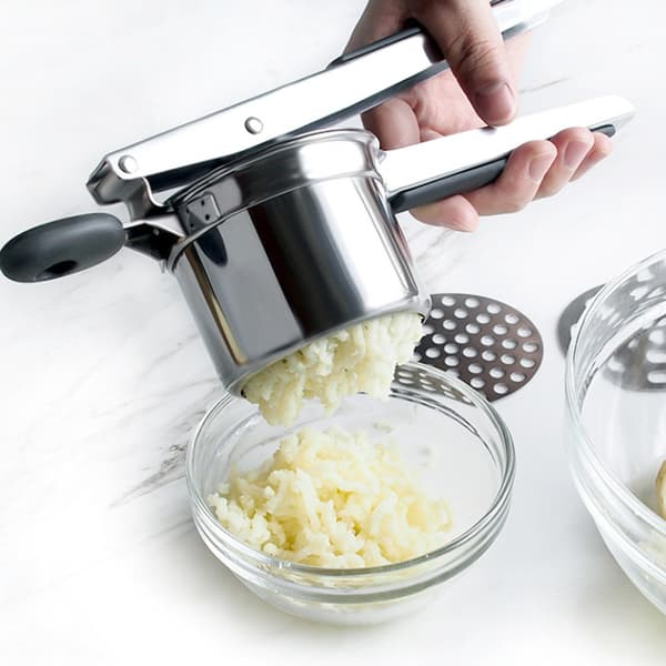 Kitchen Removable Handheld Stainless Steel Potato Press, Potato Masher, Food Crusher