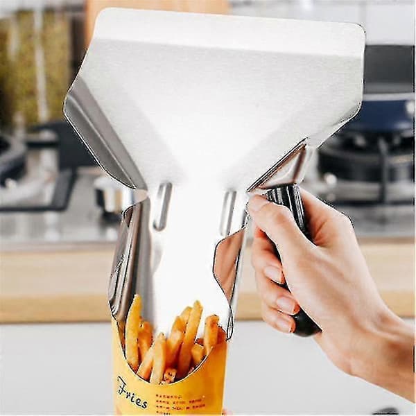 Tykkere pommes frites-spatel, popcornspatel i rustfritt stål, matpakkingsspatel-ZZY