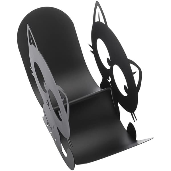 Toiletpapirholder Metal Papirholder Killingeform Papir Opbevaring til Badeværelse (Sort)