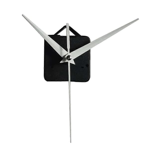 Wall Clock Movement Kit Set Simple DIY Clock Movement Kit for Home Hotel School (One Movement and 3 Hands, Package Without Battery, White)