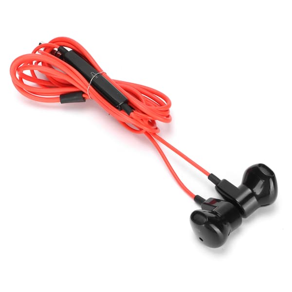 ME518 Wired Headphone 3.5mm Digital Earbuds with Volume Control for Android Phones Red