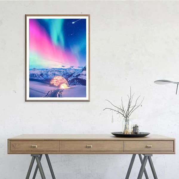 5D DIY Mosaik Diamantmaling Sæt, Maling med Diamantkunst Sne