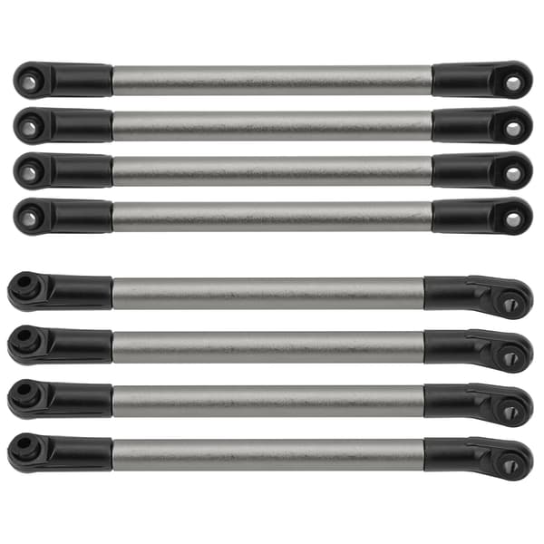 8 stk. metalstænger trækstang 275 mm akselafstand RC tilbehør passer til 1/10 RC Crawler