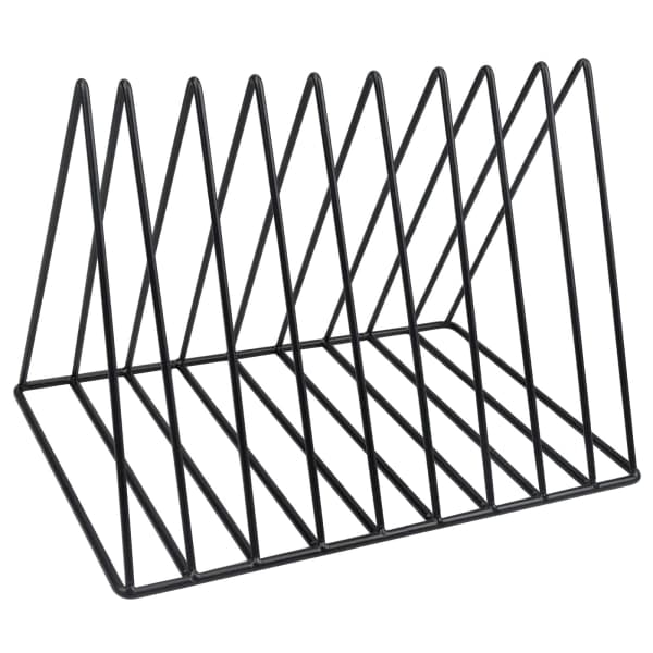 Triangular Desktop Storage, 9 Compartment Metal Record Holder, Freestanding Vinyl Rack, Document Rack, Multifunctional Organizer Bookshelf