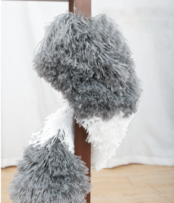 Kyllingefjer Grå Erstatningshoved, Mikrofiber Stretch, Ridsefri