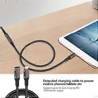TypeC 3.2 Gen2 Male to Female Extension Cable 4K/60Hz 5A 100W USB C Extender 10Gbps Data Cable 2m 2m