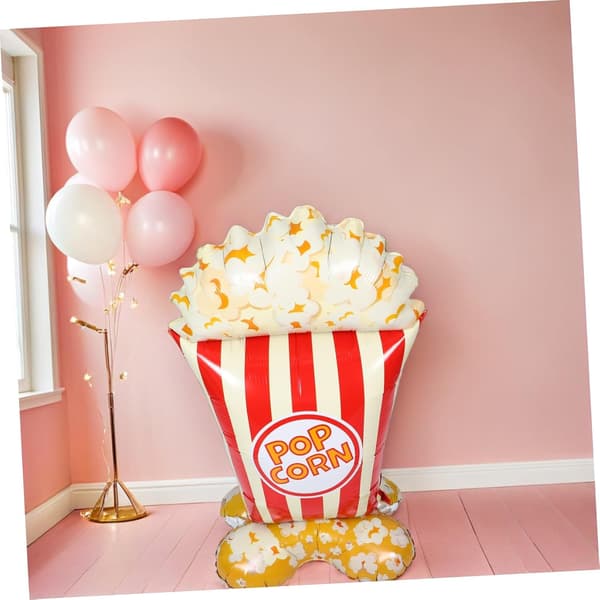 temafest Popcorn Balloner 113x65cm aluminiumsfolie, stående 3d-design -