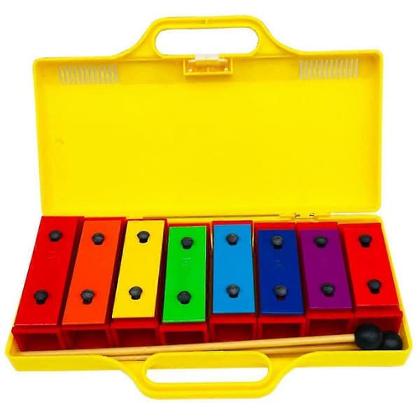 8 Tone Chromatic Xylophone Glockenspiel Resonator With Yellow Case