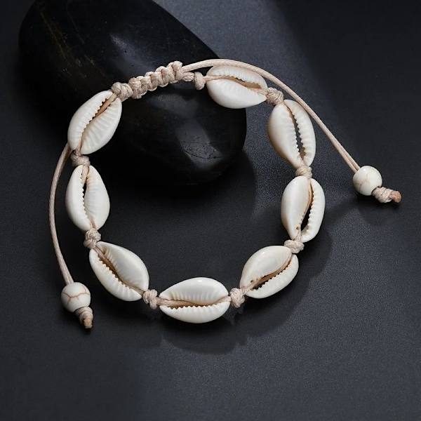 Anklet with White Shells - Can Also Be Used as a Bracelet white