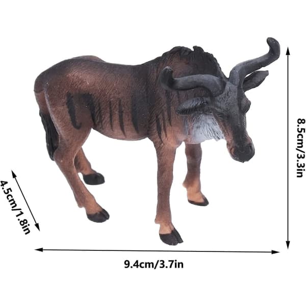 Stor Gnu-figur, Livaktig Dyreleke Simulering for Dekorativ Samling Gave