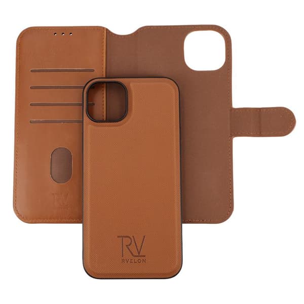 iPhone 15 Plus Pung Etui Magnet Rvelon - Brun Brun brun Brun brown