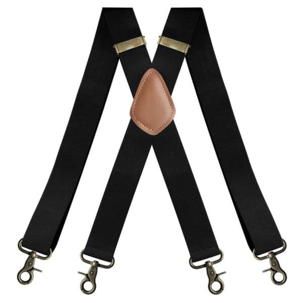 Herreseler, 4 kraftige clips, 4 cm brede, elastiske, justerbar længde til kvinders kontor