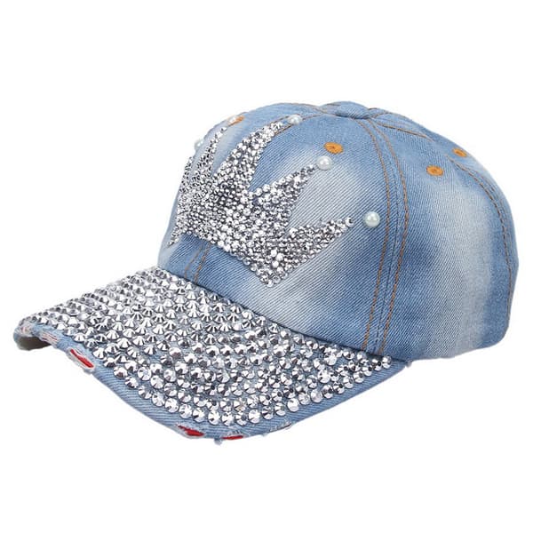 Rhinestone Baseball Cap - Krone, Cowboy Hat i