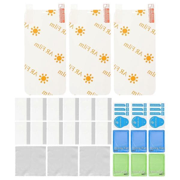 3 Sets Screen Protector AR Coated Scratch Resistant HD Waterproof Anti-Fingerprint Ultra-Thin PET Screen Protector Film for iPhone 12 Mini