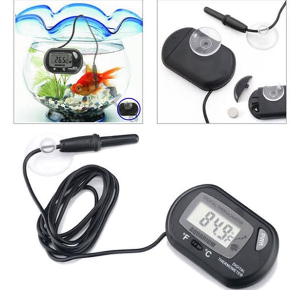 LCD Digitalt Akvarietermometer Fisk Tank Vann Terrarium Tempe