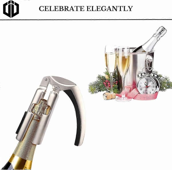 Champagneåpner i sinklegering - Korkfjerner perfekt som gave - Champagneflaskeåpner