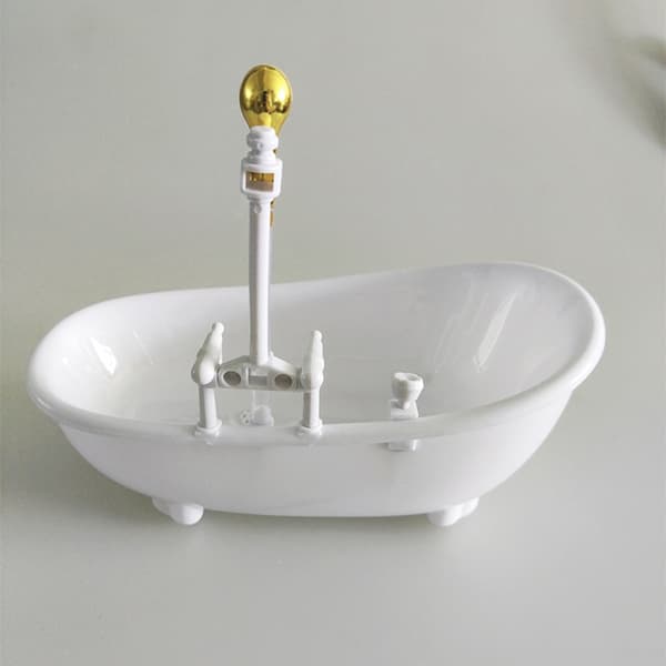 Dukkehus Miniature Elektrisk Badekar 1/6 Badekar Møbler Badeværelsestilbehør Børn Legetøj