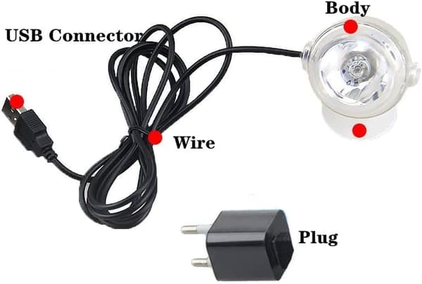 LED Aquarium Light Mini Submersible Lamp Amphibious Lamp Waterproof Lighting 180º Adjustable Colorful