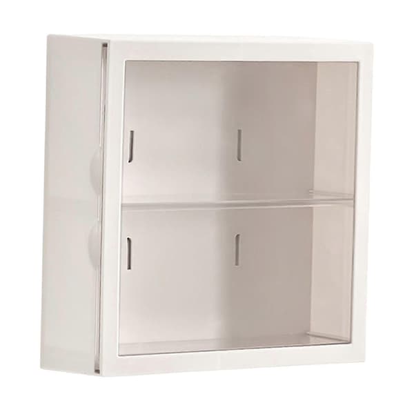 Display Cabinet, Clear Wall-Mounted or Desktop 2-Tier Storage Box Cabinet Organizer for Mini Toys, Collections or Stones