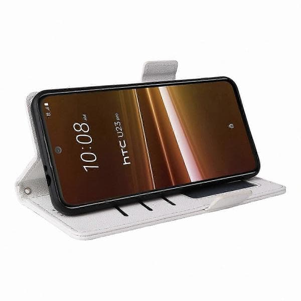 Litchi tekstur PU-læderpungcover til HTC U23/U23 Pro 5G