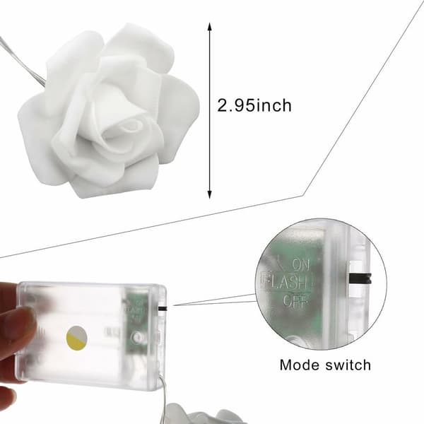 3M 30 LED rosa polstrenglys varmhvite juletrelys
