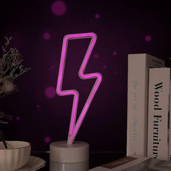 Neonljusskylt för sovrum - Batteri- eller USB-driven LED-nattlampa - Ljusskylt för jul