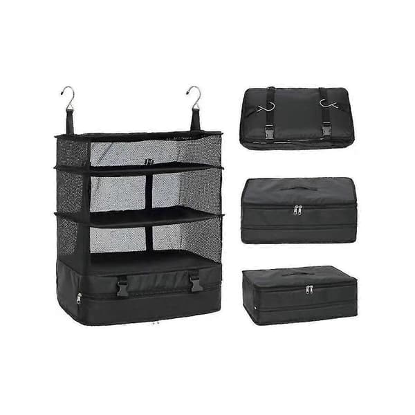 Travel Luggage Organizer Shelves Bag Suitcase Packing Cube Foldable Hanging Wardrobe Storage Bag