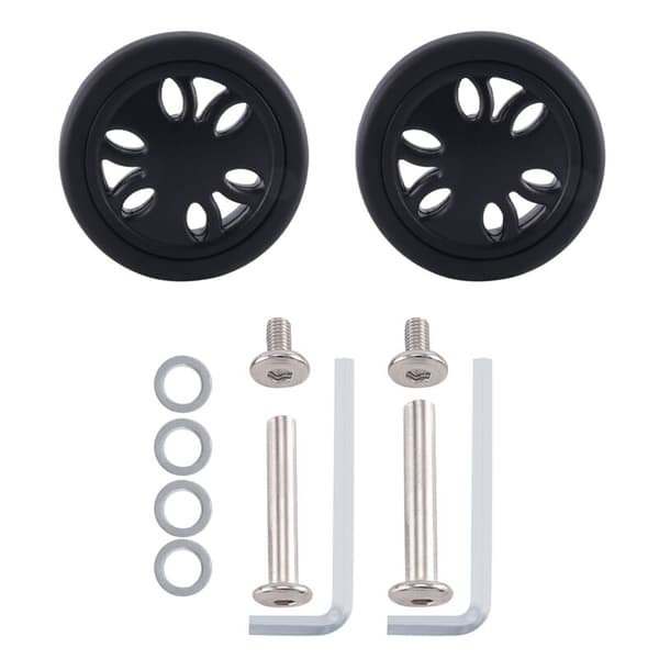 50 mm x 12 mm Slitstarka PU-hjul för Resväskor, Tåliga Hjul för Bagage