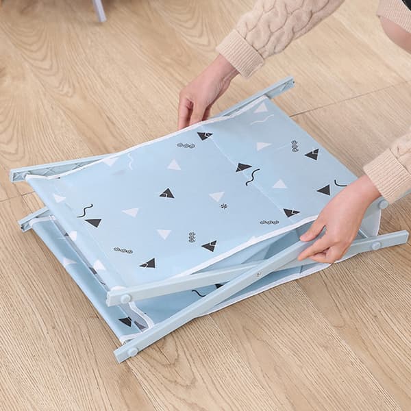 Foldable Portable Laundry Storage Basket Large Freestanding Clothes Hamper Storage for Home Checkered Checkered