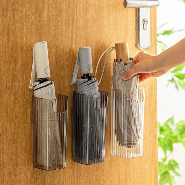 Wall Mounted Umbrellas Storage Rack Space Saving Wall Umbrellas Organizer for Door Gray Gray