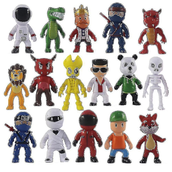 16 stk/sæt Stumble Guys-serie Mini Actionfigurer til drenge piger børn spil samleobjekter model dekoration fødselsdagsgaver