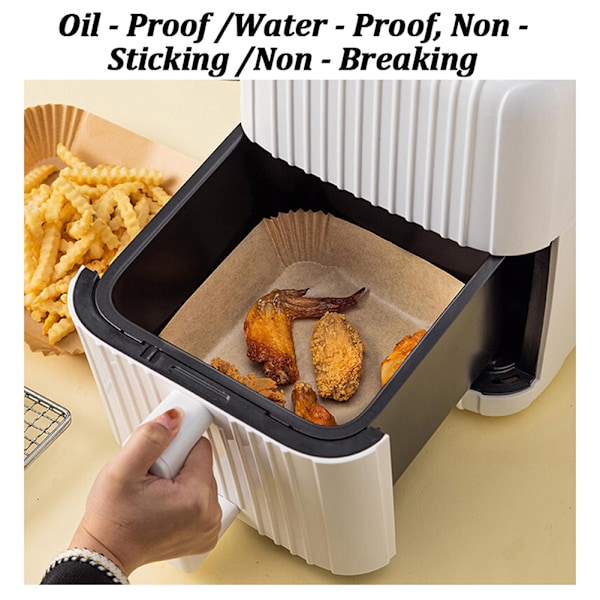 50/100 kpl Airfryer-setti Airfryer Uuni Leivinpaperi Keittiötarvikkeet Pyöreä Round 50pcs