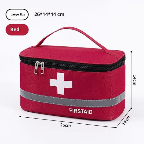 Portable First Aid Bag Home Storage Emergency Kit EVA Bag Red L Red L
